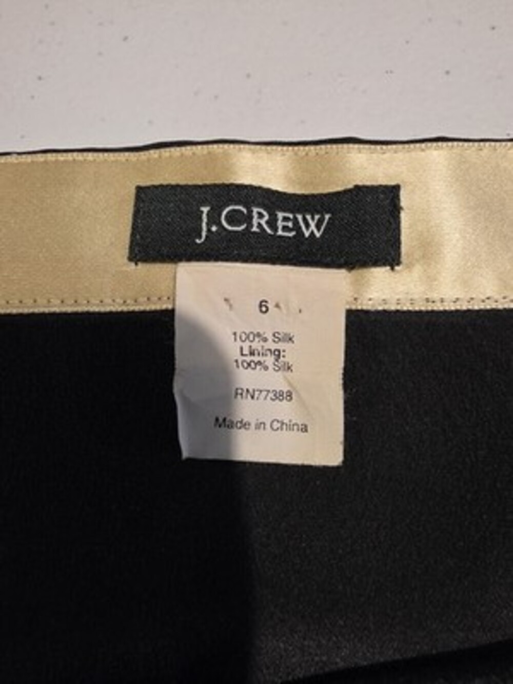 J.CREW Black Silk Satin Equestrian Horse/Animal Print A-Line Knee Skirt 6 Zip - Picture 4 of 5